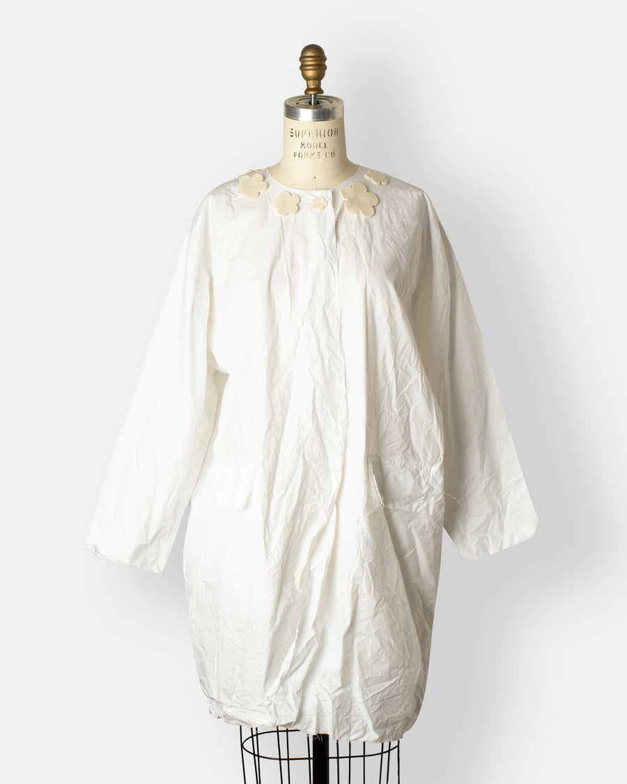 flowers one button volume coat