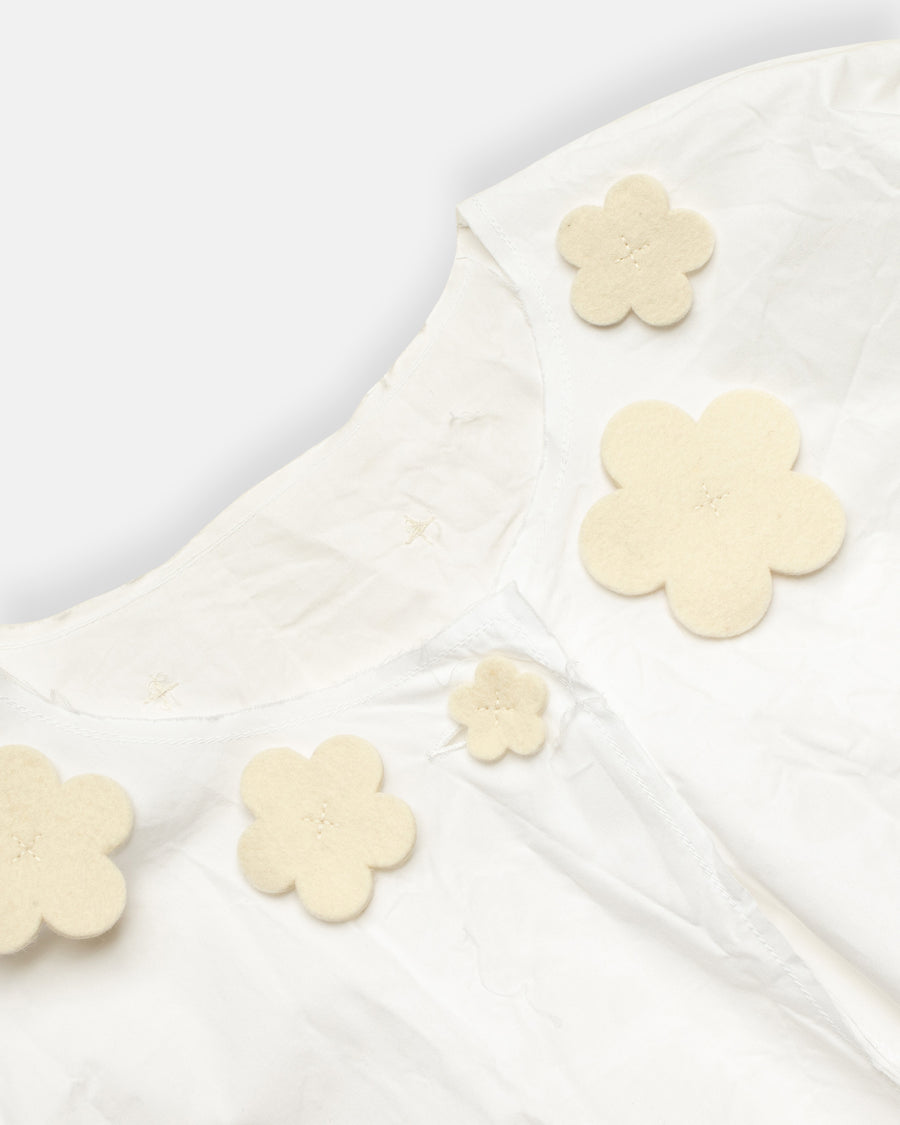 flowers one button volume coat
