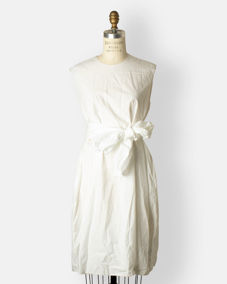 short v-back sleeveless dress