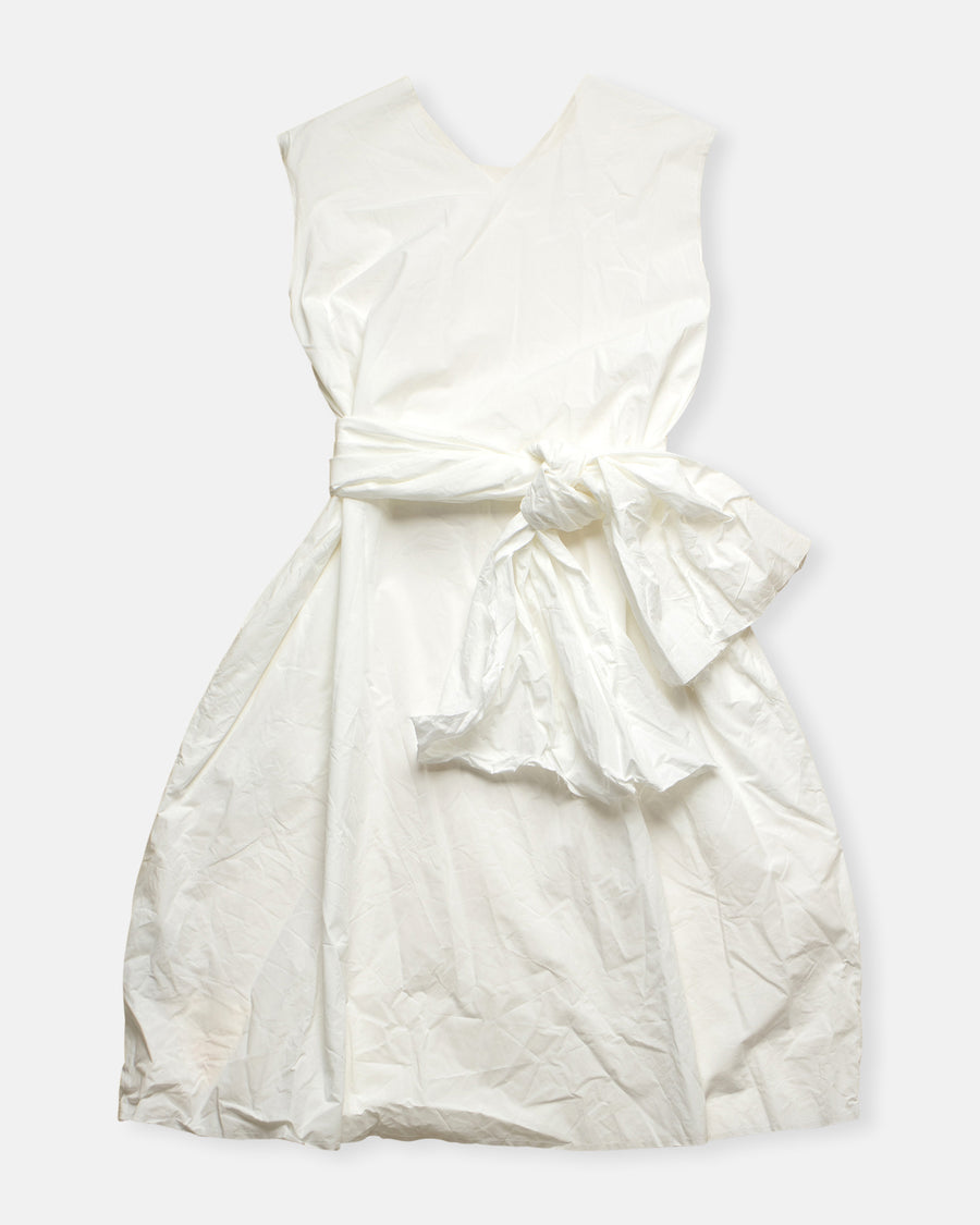 short v-back sleeveless dress