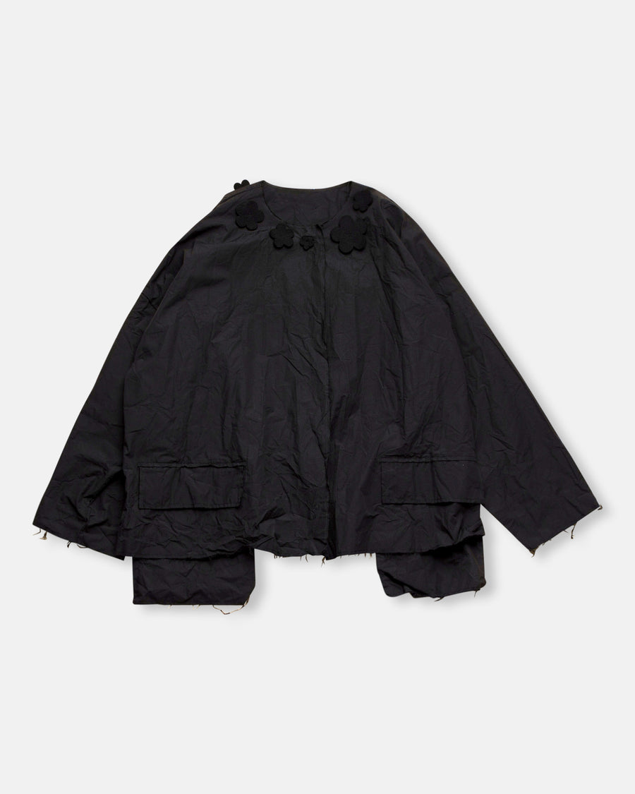 flowers one button volume jacket