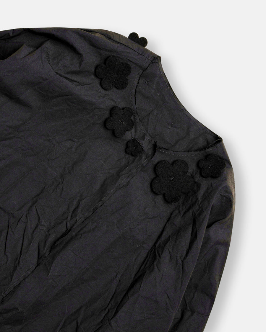 flowers one button volume jacket