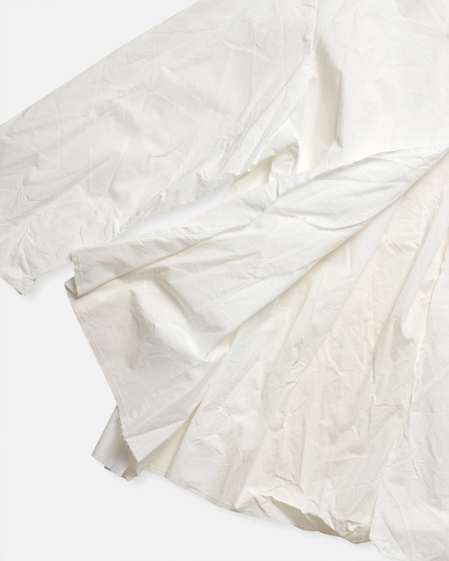 open front pleated back 3/4 sleeve top