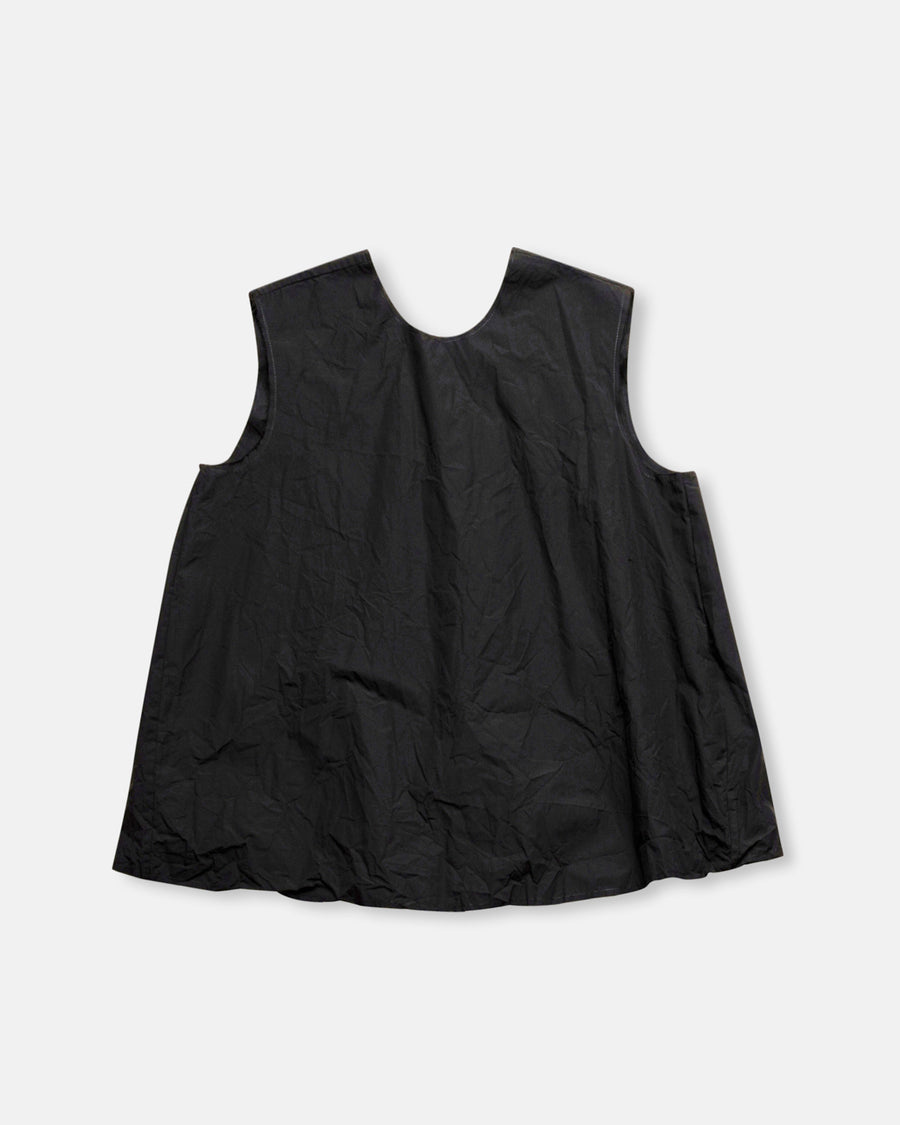 pleated square back sleeveless top