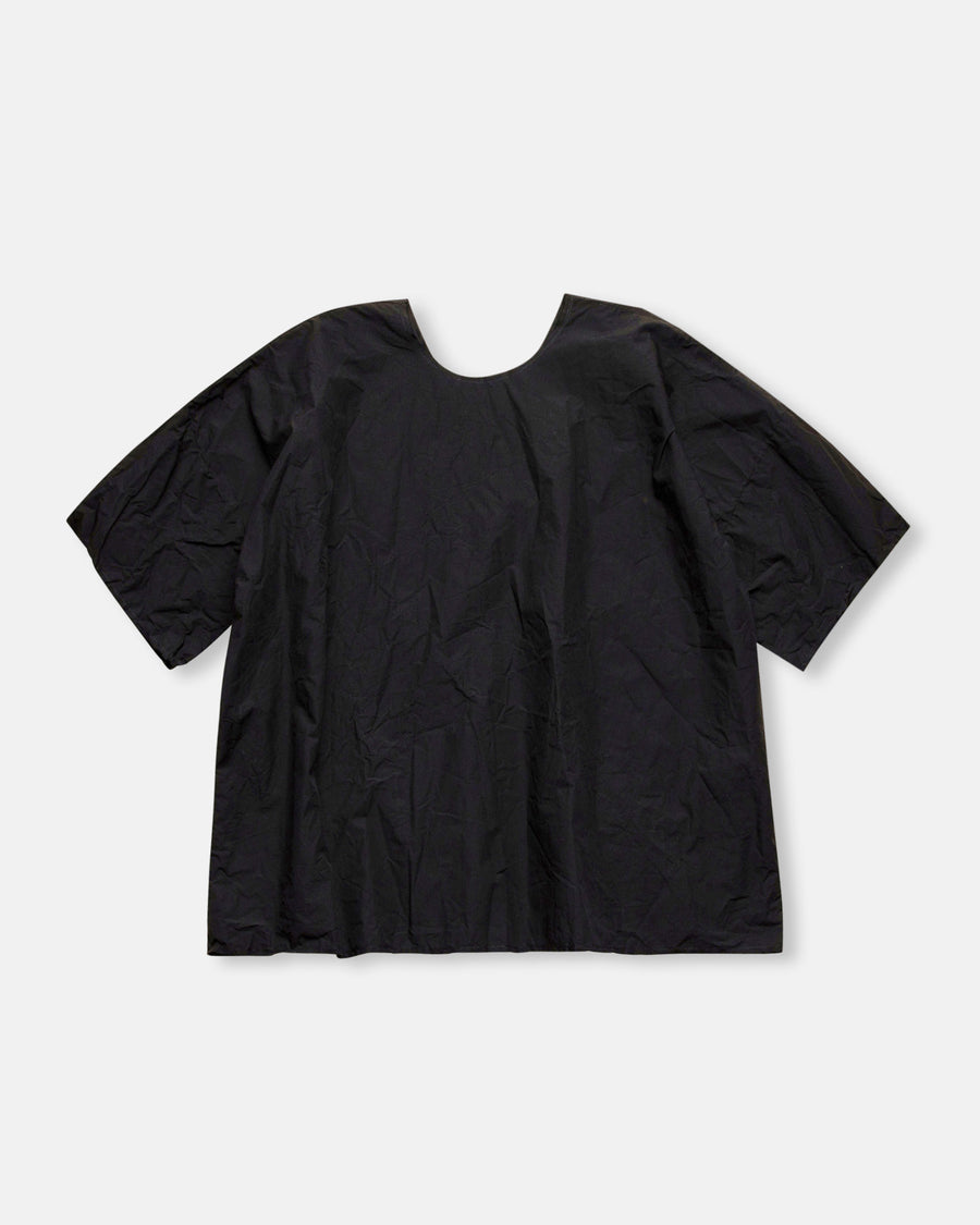 v-back short sleeve volume top