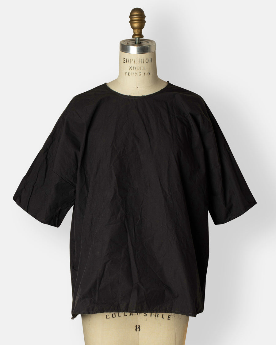 v-back short sleeve volume top