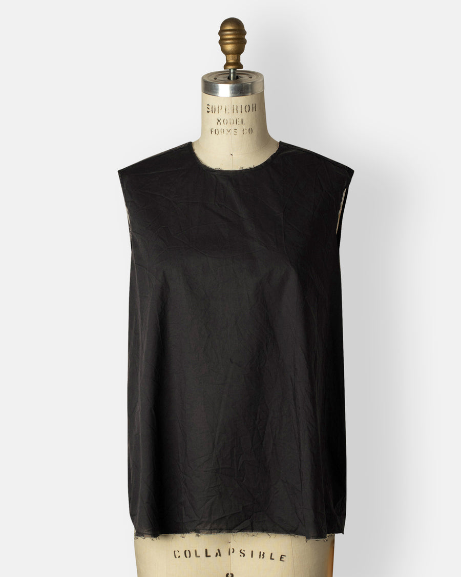 v-back sleeveless top