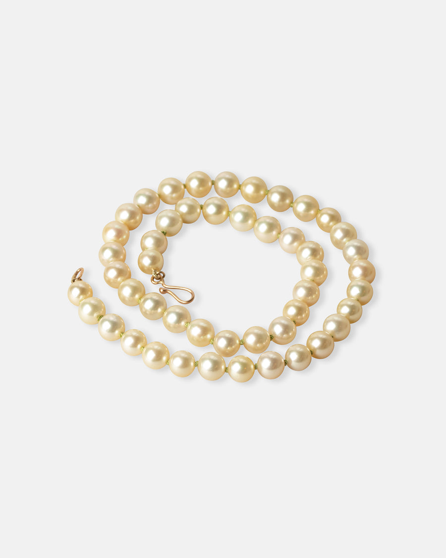 pale gold philippine pearl necklace