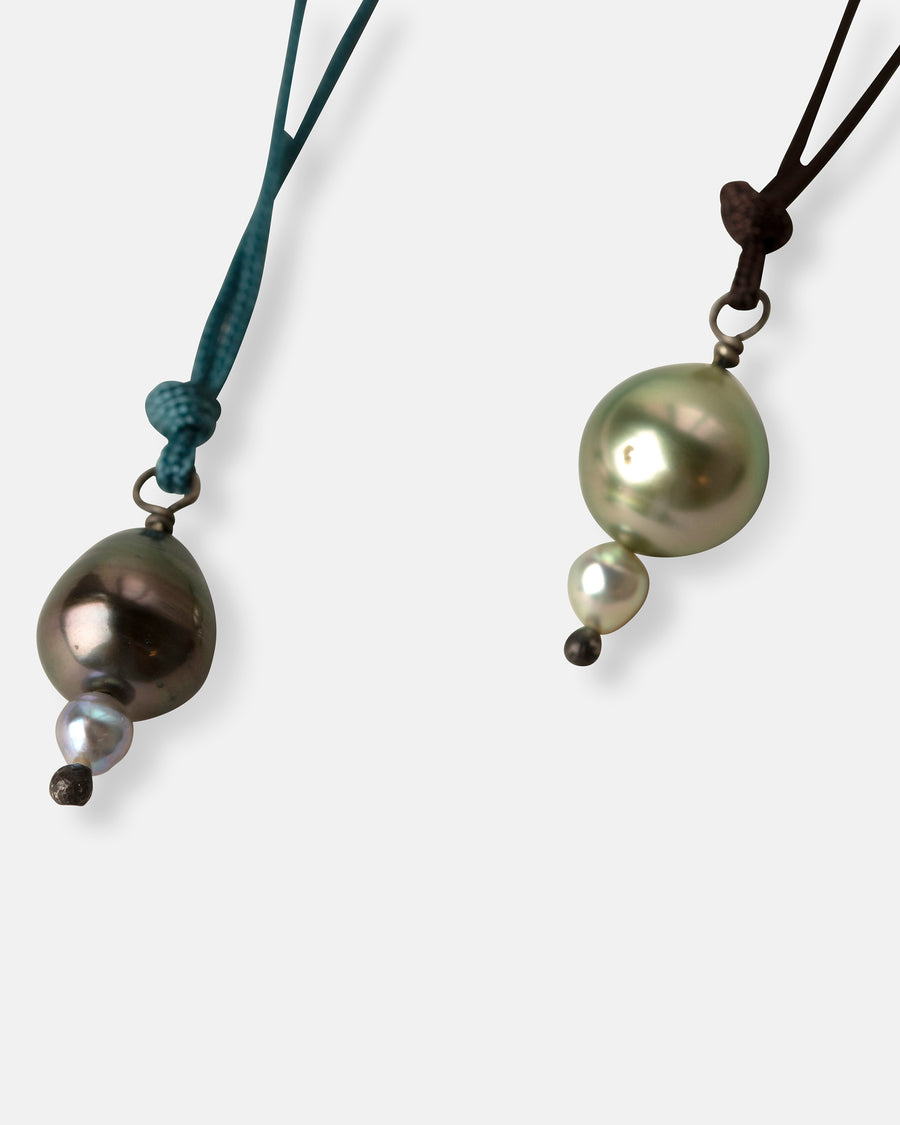multicolor tahiti pendant with akoya pearl accent