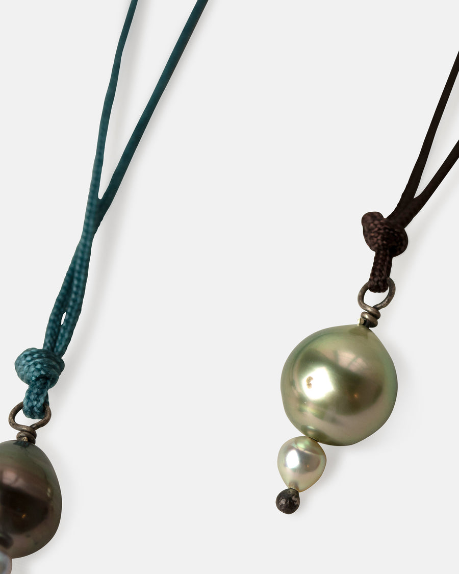 multicolor tahiti pendant with akoya pearl accent