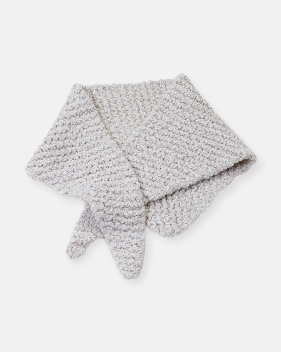 knitted saffron scarf