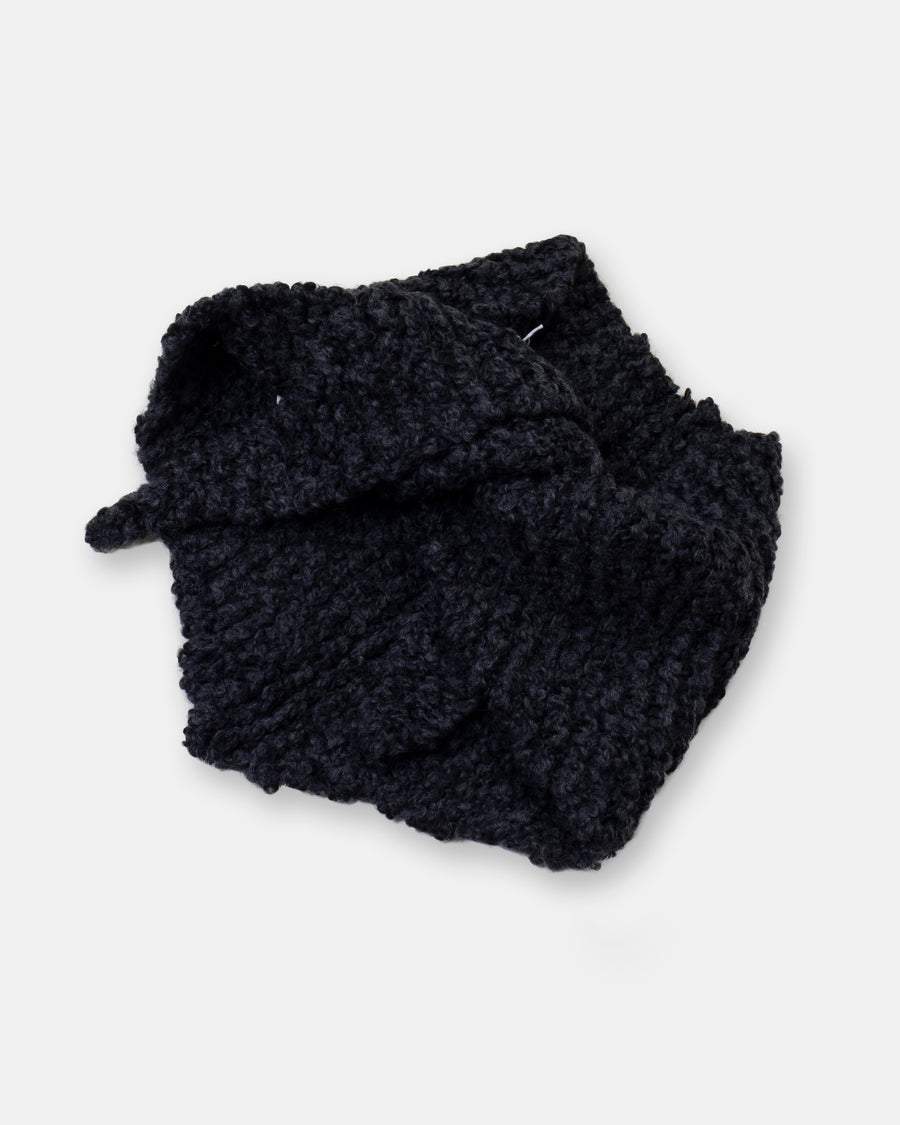 knitted saffron scarf