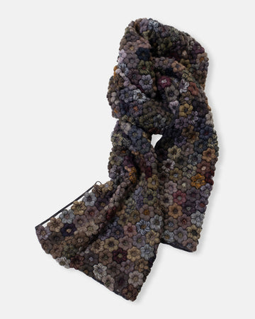 crochet flower scarf