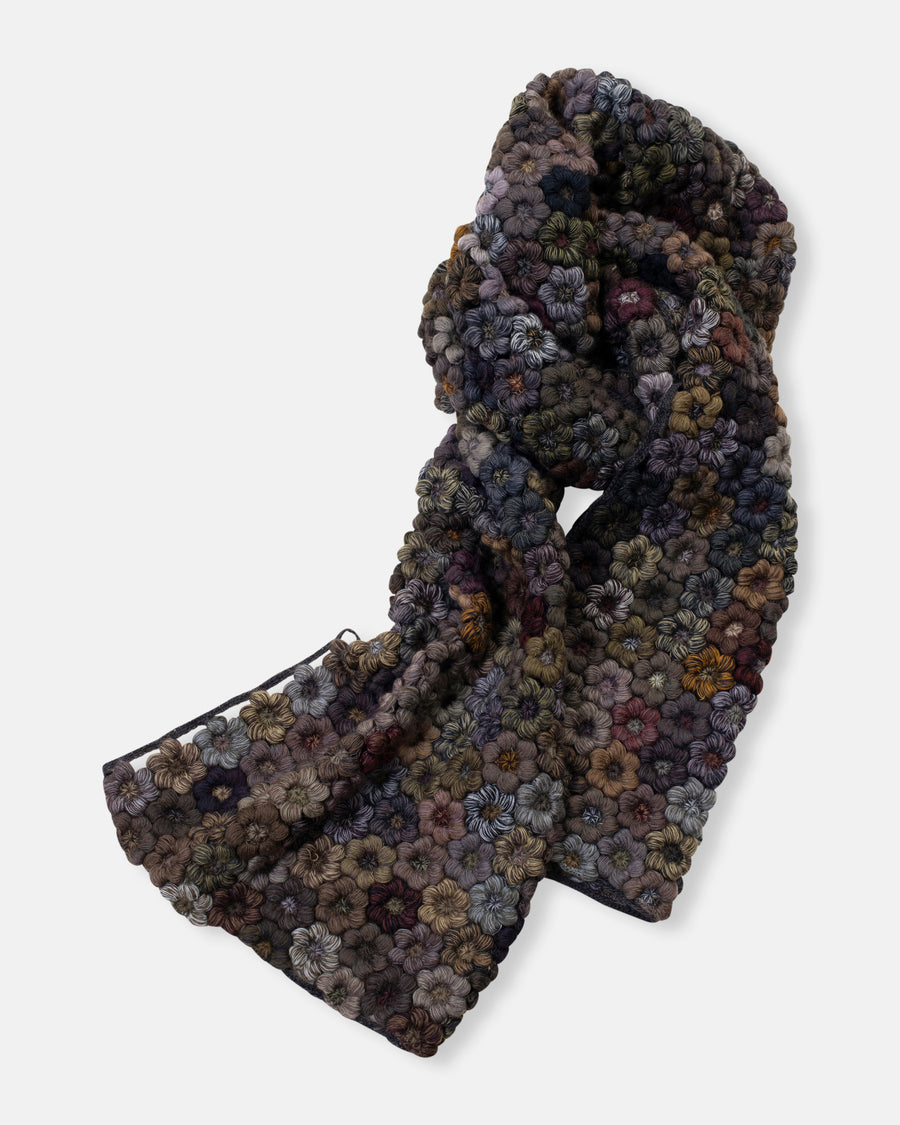 crochet flower scarf