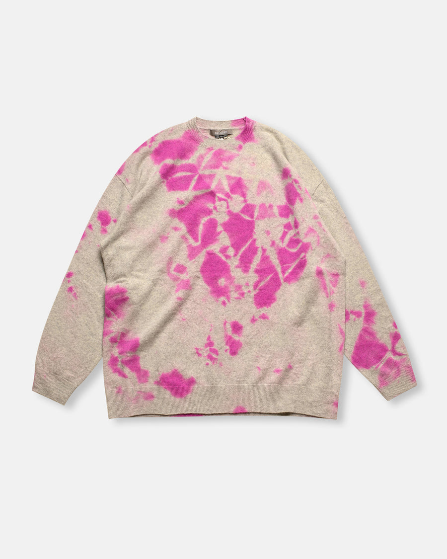 cashmere seamless wide crew neck pullover