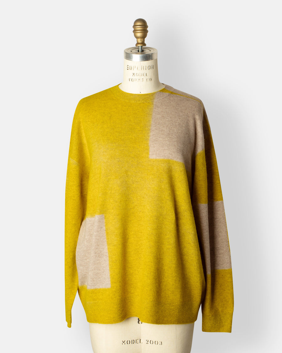 cashmere seamless wide crew neck pullover