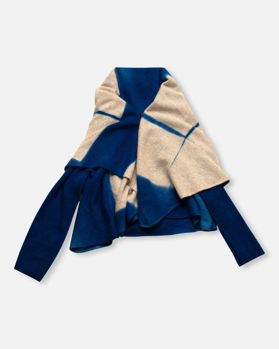 cashmere seamless upside down cape