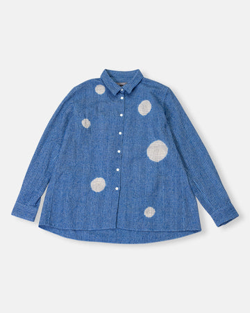 pencil check blouse