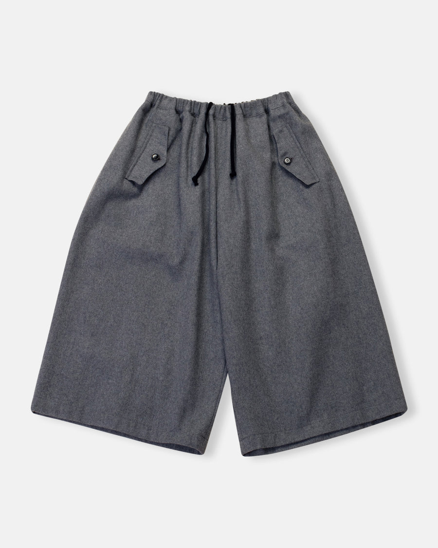 wide leg cropped wool pants