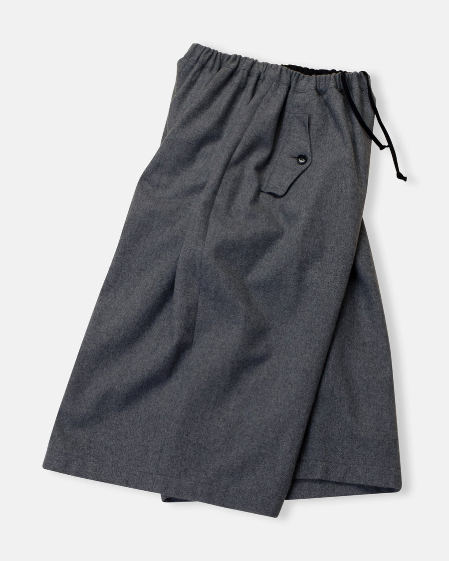 wide leg cropped wool pants