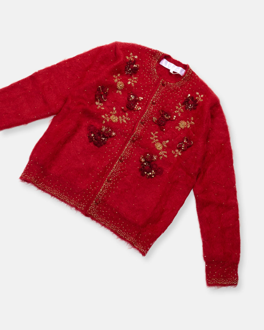 embroidered cardigan