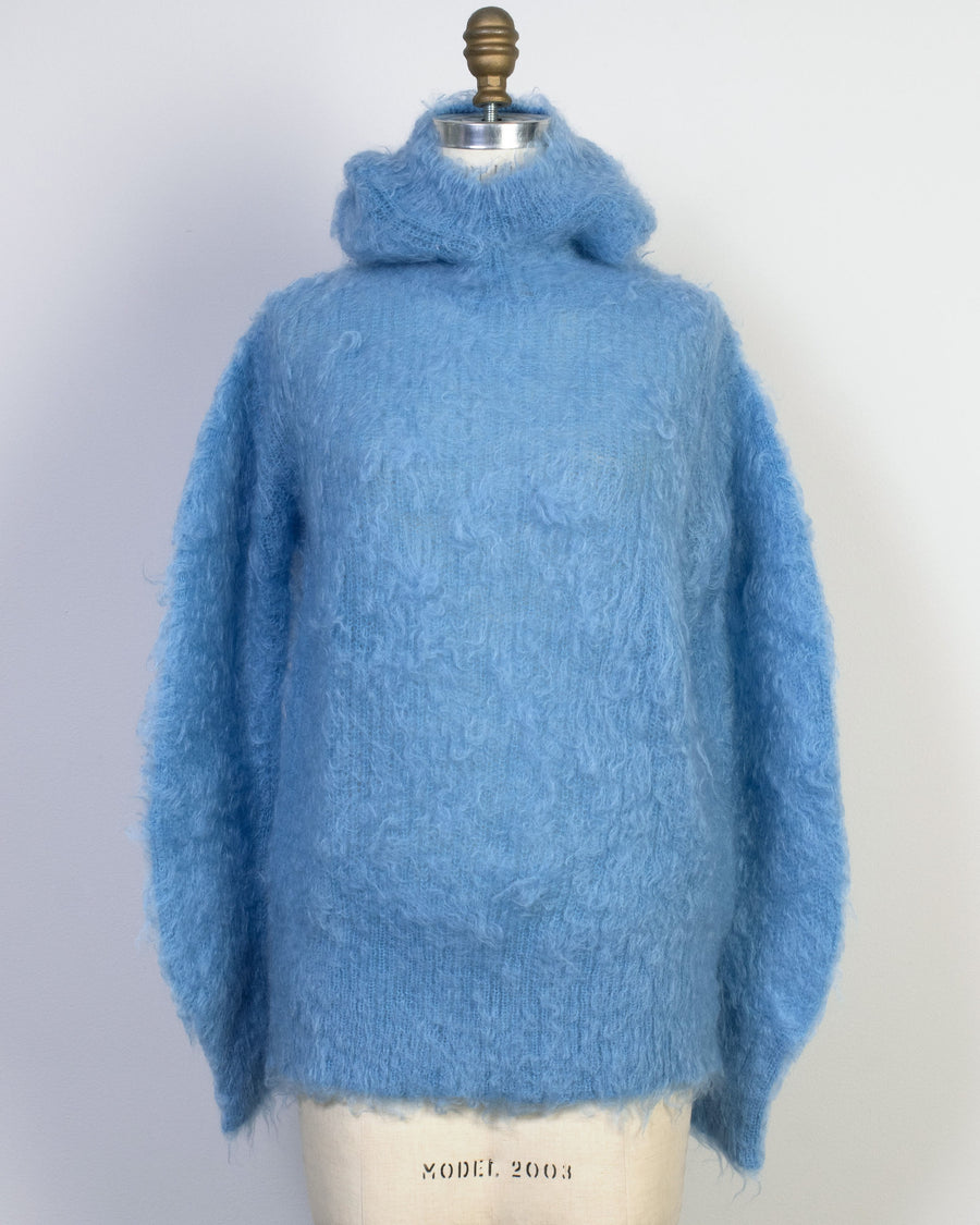 mohair hooded sweater