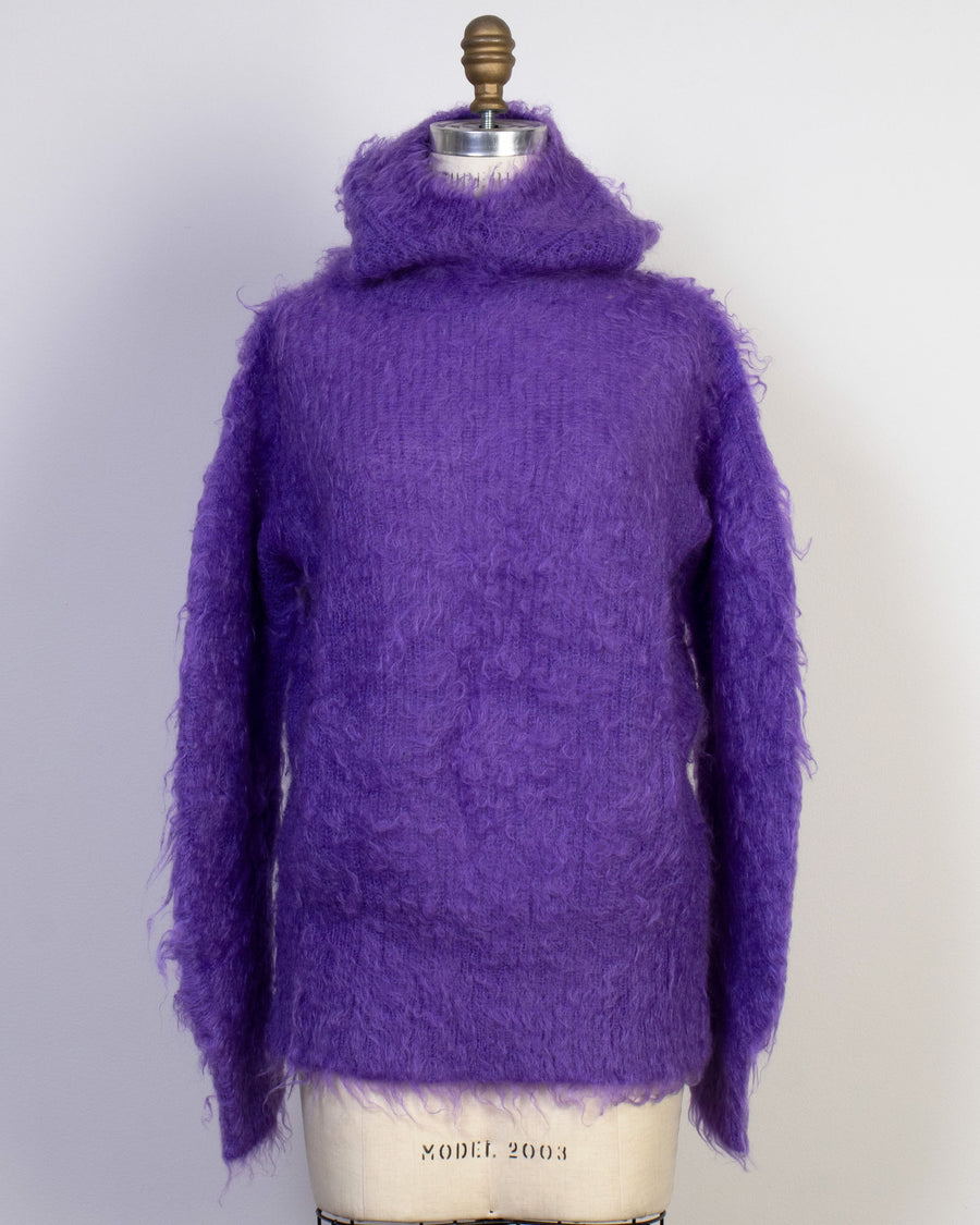 mohair hooded sweater