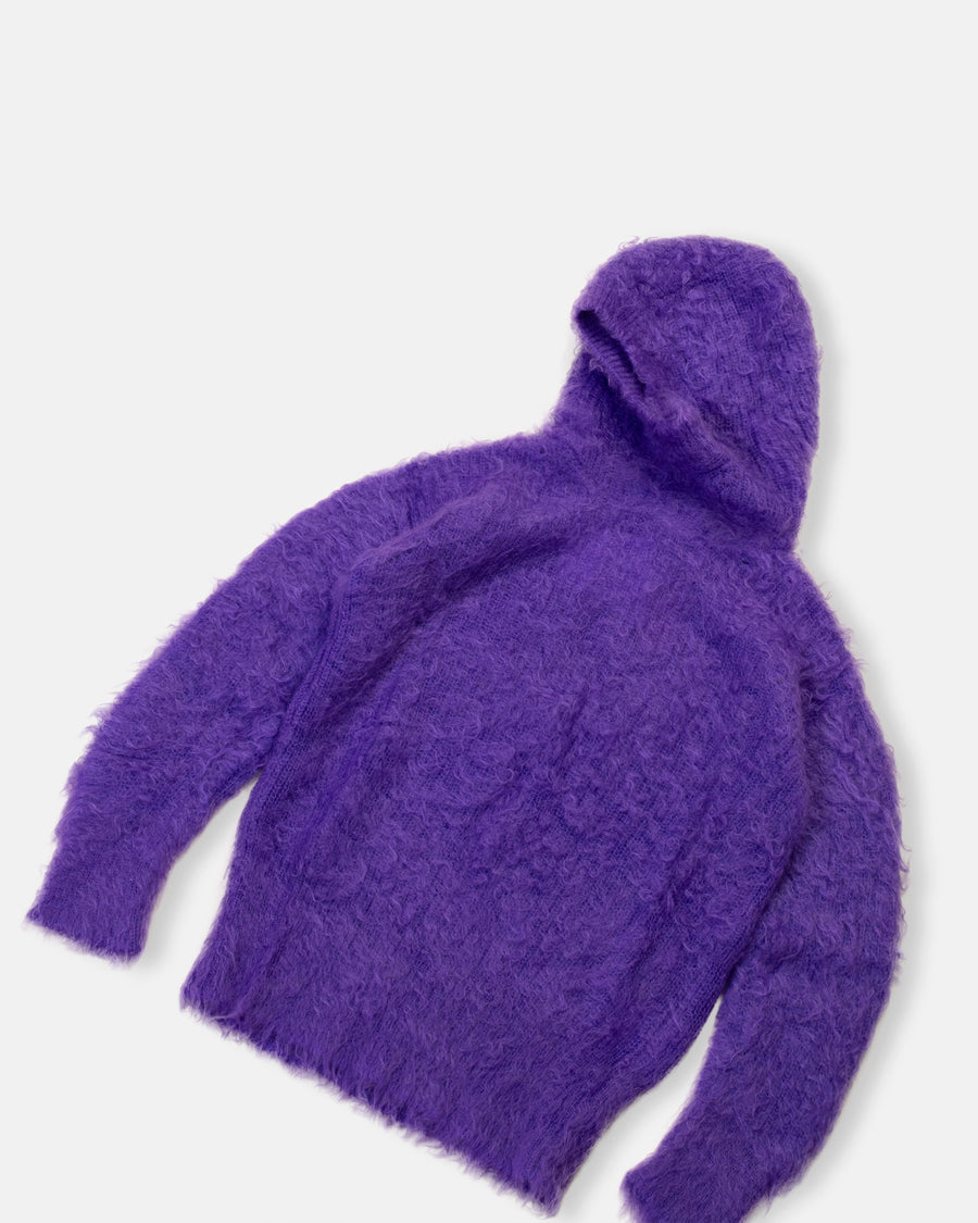 mohair hooded sweater