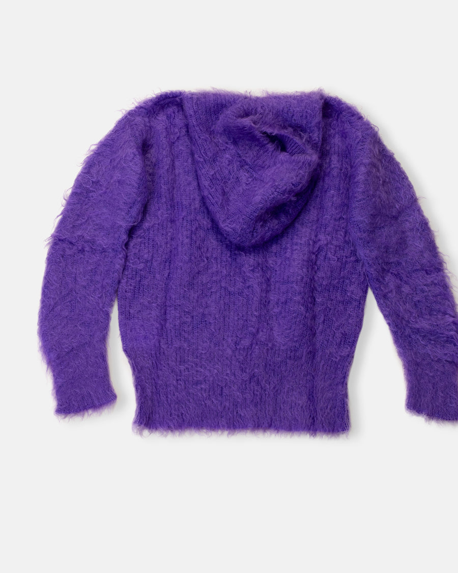 mohair hooded sweater