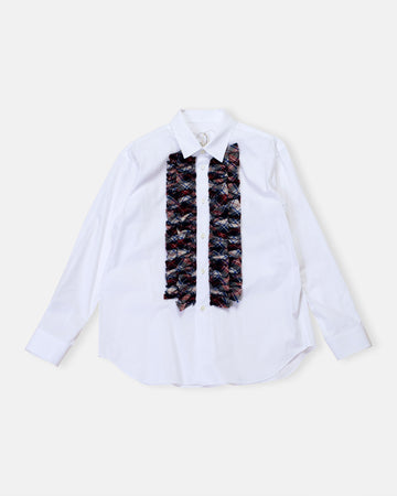 tartan plaid tuxedo ruffled shirt