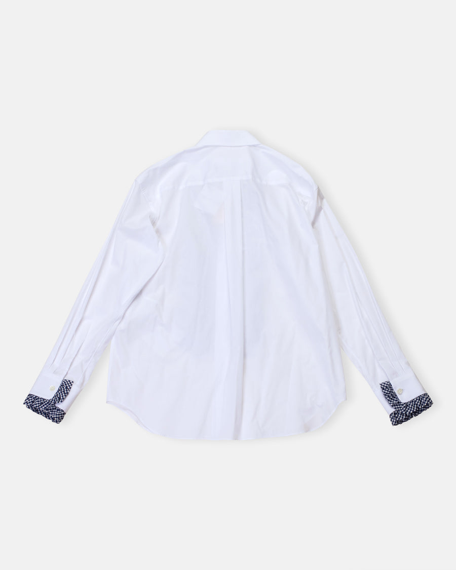 gingham tuxedo ruffled shirt