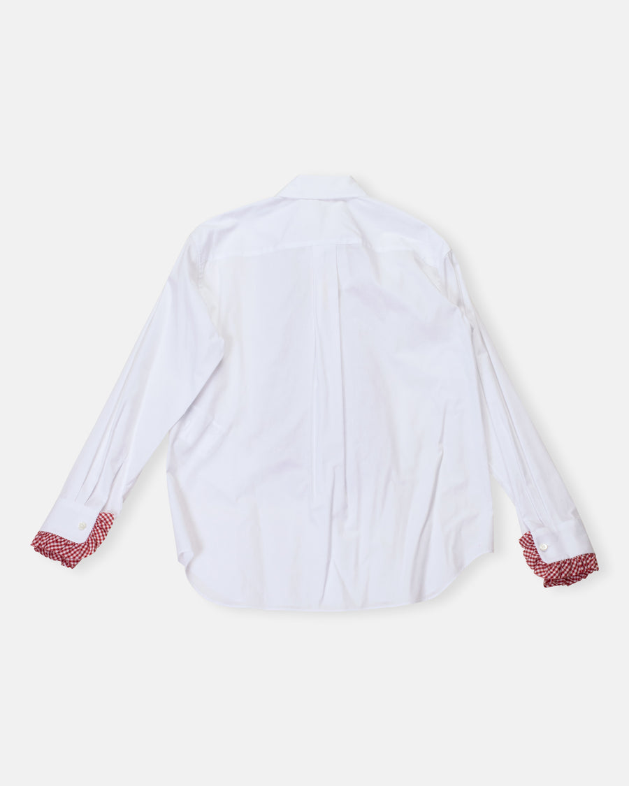 gingham tuxedo ruffled shirt