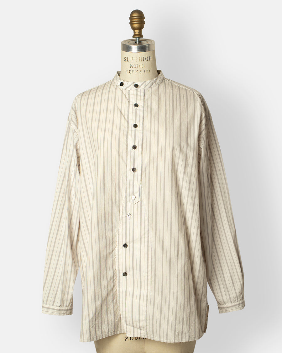 band collar shirt