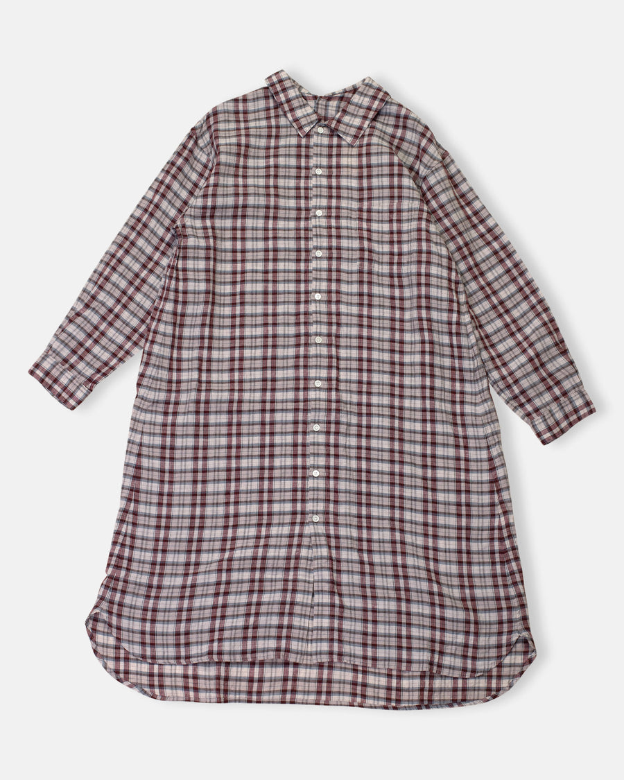 plaid shirtdress