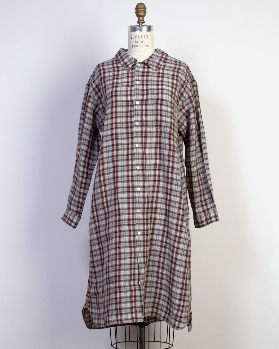 plaid shirtdress