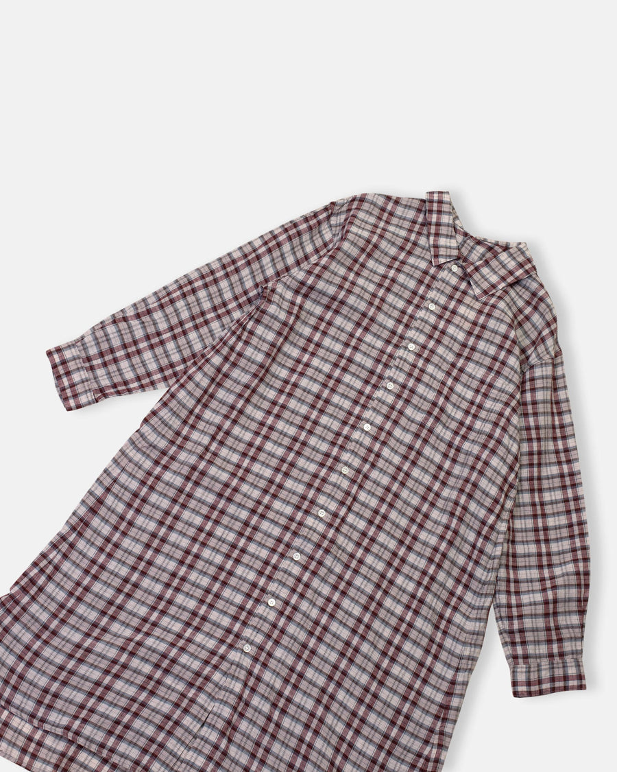 plaid shirtdress