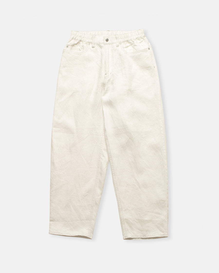 linen denim tapered pants