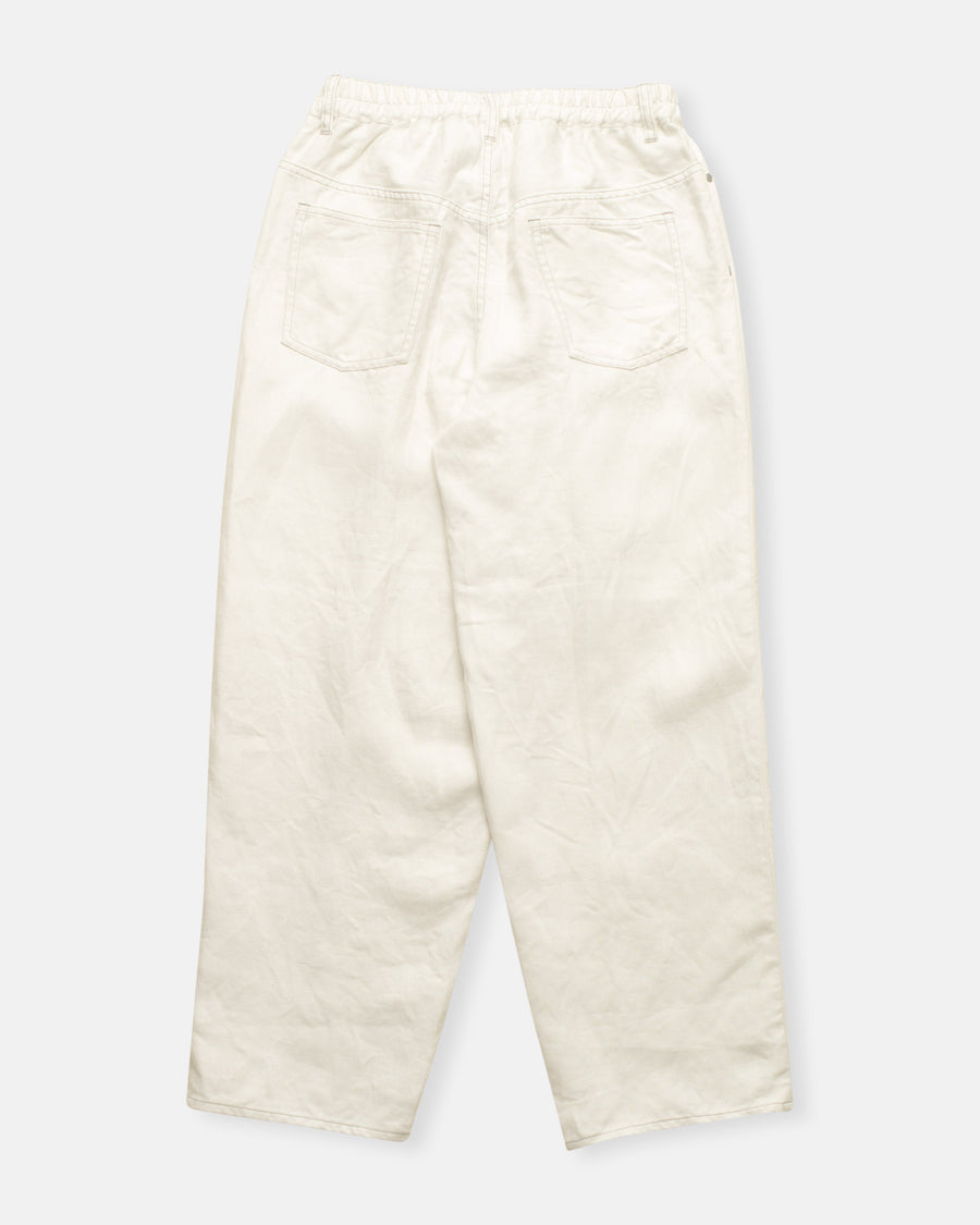linen denim tapered pants