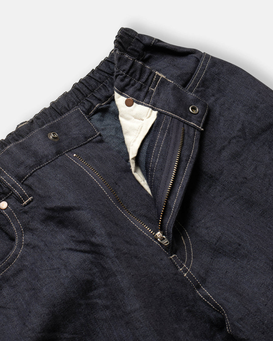 linen denim tapered pants