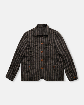 striped jacket charcoal