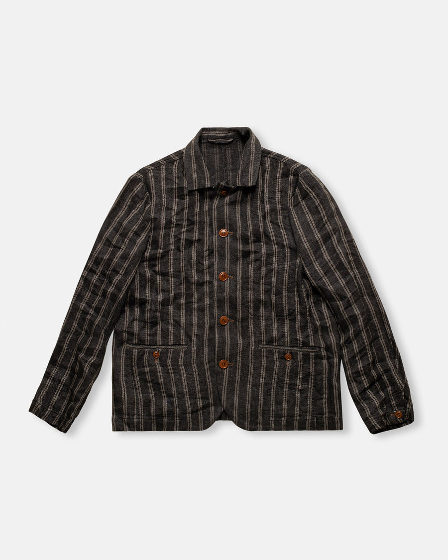 striped jacket charcoal