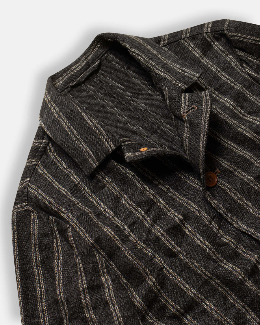striped jacket charcoal