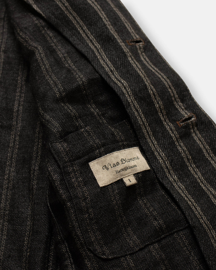striped jacket charcoal
