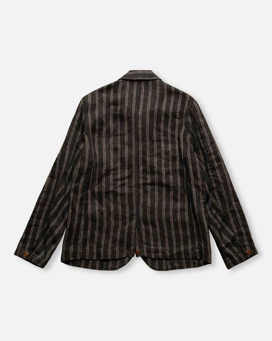 striped jacket charcoal