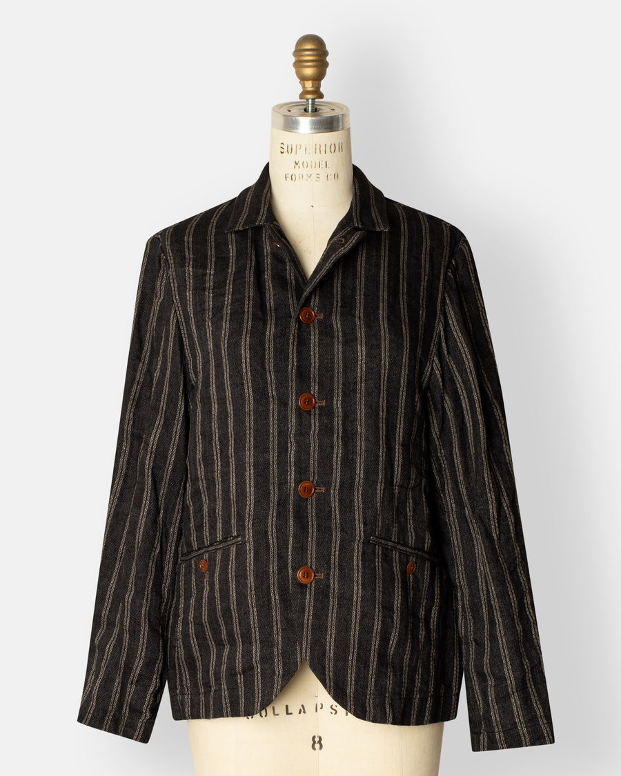 striped jacket charcoal