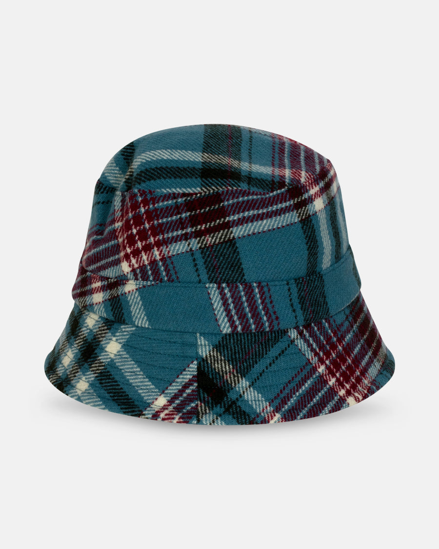 wool check bucket hat