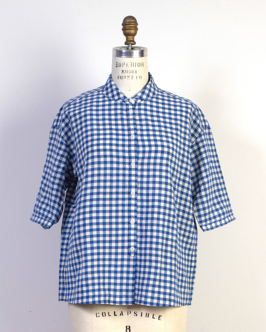 marianne gingham short sleeve shirt