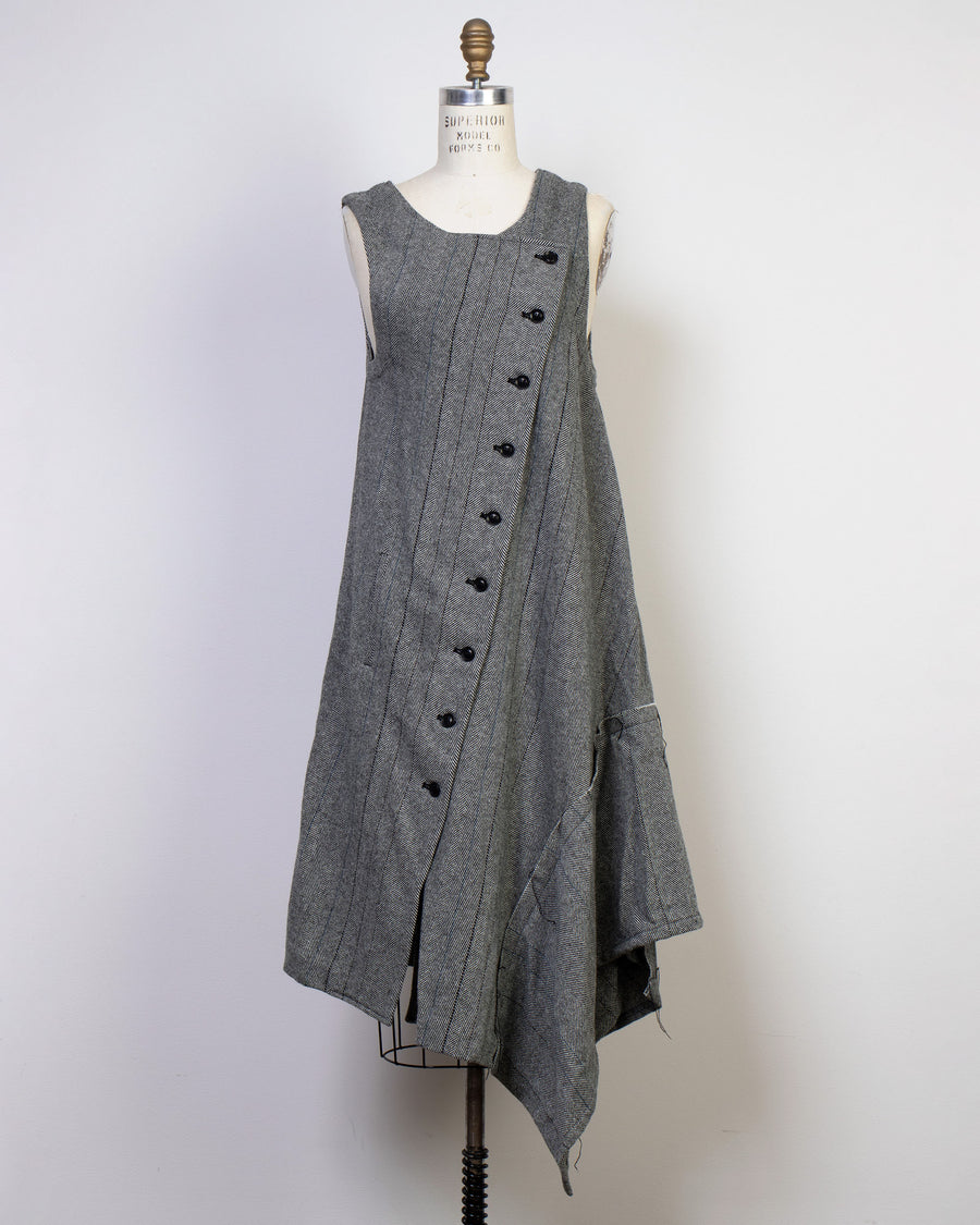 front button open dress