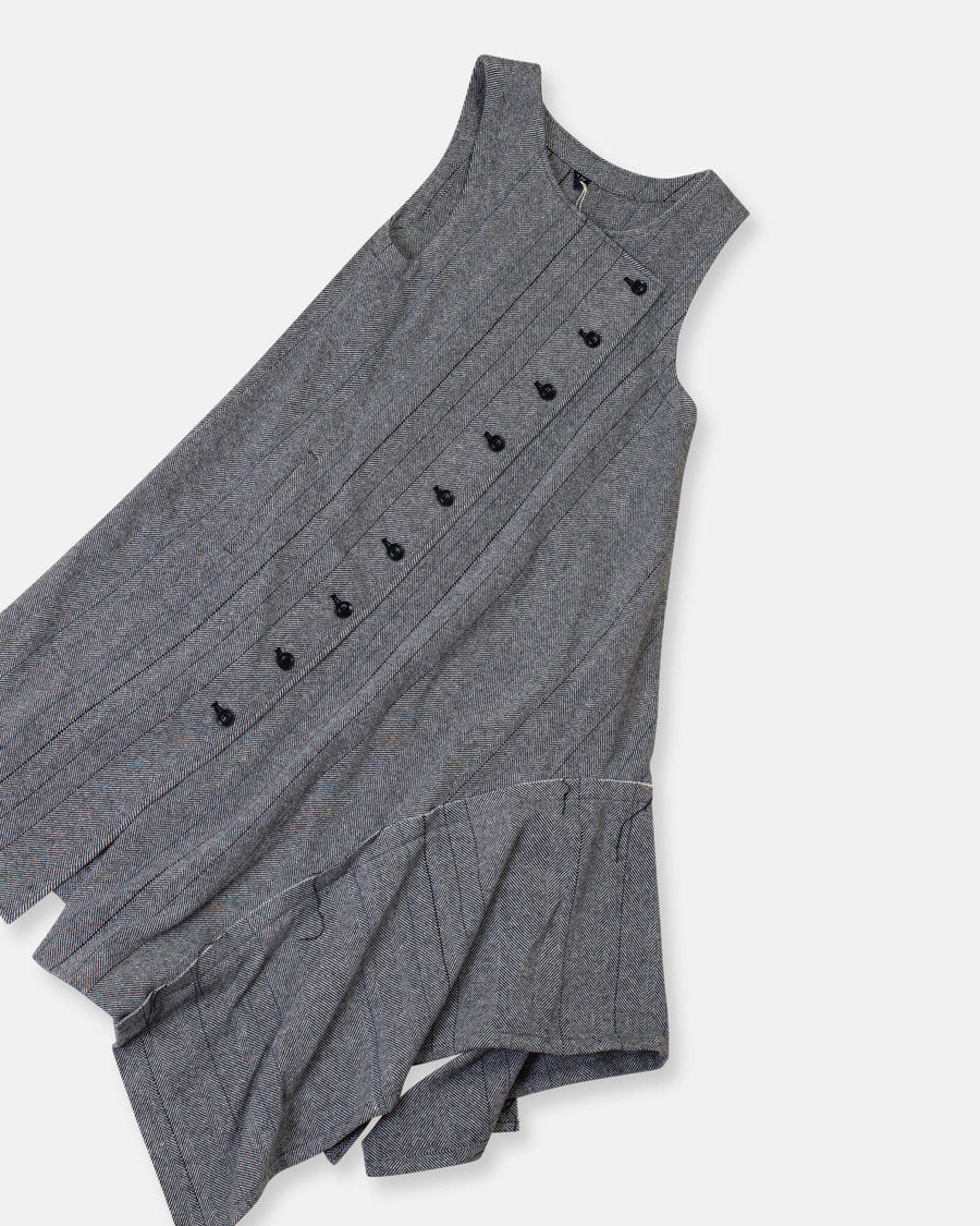 front button open dress