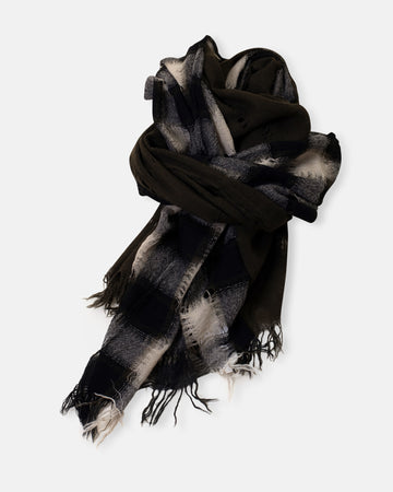 two layer plaid scarf